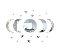 20 Pieces of Moon and Star Wall Stickers, Decorative Wall Stickers, Mirror Wall Stickers, Home Decoration Supplies, Creative Wall Stickers, Acrylic Decorative Wall Stickers