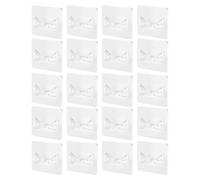 20 Pieces of No-Punch Support Stickers, Rod Holders, and Adhesive Wall-Mounted Brackets for Door Curtain Rods, Curtain Rods, and Clothes Hanger Rods