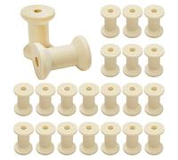 20 Pieces of Retro Wooden Spools, Creative Wooden Toys, Children's Enlightenment Toys, Spools for Handmade DIY