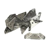 20 Pieces of Stainless Steel Corner Codes, with 140 Pieces of Screws, 1 Piece of Double-Headed Screwdriver, Furniture Corner Connector, Universal Stainless Steel Furniture Corner Connector