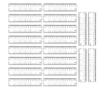 20 Pieces Of Transparent Plastic Ruler, Double Scale Ruler, Measurement Tools, School Supplies, Drawing Accessories.