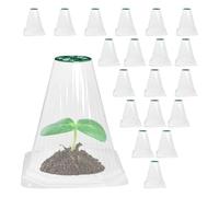 20 Pieces Plant Bell Cover 19.5x19x17.8cm Garden Plant Covers Protective Bells for Plants, Cone Greenhouses Set Hats for Plants
