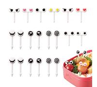 20 Pieces Plastic Eye Toothpicks, Reusable for Lunch, Fruits, Cakes - Cartoon Party Accessories