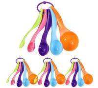 20 Pieces Plastic Measuring Spoons Colorful Measuring Cups Small Stackable Kitchen Measurings Spoons for Kitchen Cooking Baking Dry and Liquid Ingredients