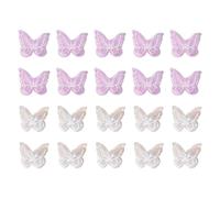 20 Pieces Purple And White Butterfly Hair Clips, 3D Butterfly Clips, Hair Butterflies, Mini Butterfly Hair Clips, Girl Butterfly Clips, Glitter Mini Butterfly Hair Clips