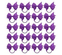 20 Pieces Purple Hair Accessories, Purple Hair Bow, Bows for Hair, Elastics Hair Bands for Girls, Small Ribbon Clips Hairbands Holder Set