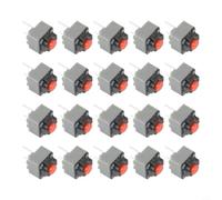 20 Pieces Quiet Button Switches for Mouse 6.2 x 6.2 x 7.3 mm 2-Pin Square Red Micro Switches Durable for Home Appliances Digital Electronics Industrial Applications