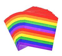 20 Pieces Rainbow Paper Napkins - 33 x 33 cm Disposable Colorful Serviettes Tableware Luncheon Napkin for LGBTQ+ Parades Pride Month Wedding Birthday Party Decorations