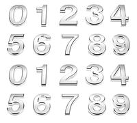 20 Pieces Reflective Mailbox Numbers 0-9 for Outside Self Adhesive Door Address Number Decals Stickers for House Apartment Office Hotel Room (2 Inch, Silver)
