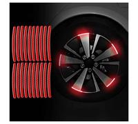 20 Pieces Reflective Wheel Rim Decorative for Kia Picanto 2011-2026, Night Safety Warning Wheel Decoration Stickers Automotive Exterior Accessories,B/Red