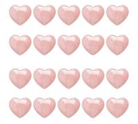 20 Pieces Rose Quartz Heart, 2cm Rose Quartz Crystals, Pink Love Gem Stones Set, Natural Stone Rose Quartz Heart, for Women Reiki Divination Balancing Yoga Crystal Gifts