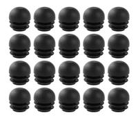20 Pieces Round End Plugs, 32mm/1.26in Plastic Tube Inserts Chair Leg End Caps Tube Domed Inserts Protectors for Furniture Legs