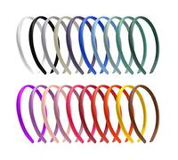 20 Pieces Satin Headbands, Candy-Colored Cloth Headbands, Thickened Headbands, DIY Headband Materials, Hair Accessories, Suitable for Happy Parties, Performances (20 Colors)