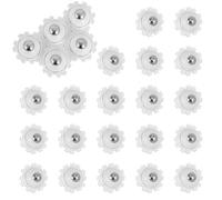 20 Pieces Self Adhesive Castor Wheel, Splicable DIY Universal Mini Stick On Castor Wheel, 360° Rotation Stainless Steel Small Castor, Peel and Stick Swivel Casters Wheel for Storage Box Trash Can