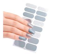 20 Pieces Semi Cured Gel Nail Strips Glitter Gel Nail Sticker Long Lasting Gel Nail Wraps With Soft Glossy Gel Finish Quick And Convenient Way To Create Fashionable Nails