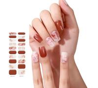 20 Pieces Semi Cured Gel Strips For Women Gel Sticker Long Lasting Gel Wraps With Soft Glossy Gel Finish