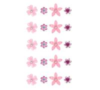 20 Pieces Small Rhinestones Floral Hairpins With Faux Pearls Multipurpose Hair Clip Hair Decoration For Women Girls
