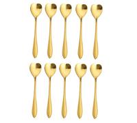 20 Pieces Stainless Steel Coffee Spoon Creative Dessert Spoons for Sugar, Stir, Ice Cream, Cake, Teaspoon Set Heart Shaped Spoons Gold