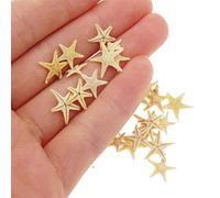 20 Pieces Tiny Natural Starfish Sea Star Micro Landscape Beach Wedding Party Decoration Nautical Ornament Shells Craft DIY Vase Filler Small Tiny Size 0.5cm -1.5cm