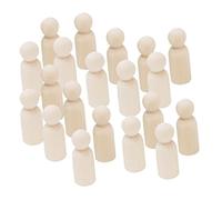 20 Pieces Unfinished Blank DIY Wood People Peg Dolls Wedding Cake Topper Craft D 43mm Man, Man 43mm