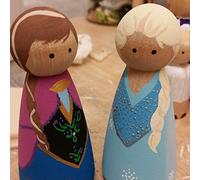 20 Pieces Unfinished Blank DIY Wood People Peg Dolls Wedding Cake Topper Crafts, Man 35mm