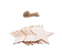 20 Pieces Unfinished Wood Slices 8cm Christmas Wooden Ornament for Christmas Tree Decoration Painting Craft Craft