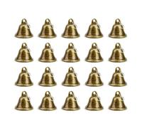 20 Pieces Vintage Bronze Bells1.5"X 1.5" Craft Bells Small Brass Bells Copper Bells Christmas Decor for Christmas Tree DIY Christmas Party Supplies (Bronzed)
