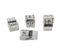 20 Pieces Wago 2273-202 Compact Junction Box Terminal Ø 0.5-2.5 mm², 2-pin, Transparent/White