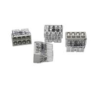 20 Pieces Wago 2273-208 Compact Junction Box Terminal Ø 0.5-2.5 mm², 8-pin, Transparent/Light Grey