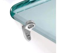 20 Pieces Zinc Alloy Glass Shelf Brackets with Silicone Suction Cup Base for Stable and Secure 90 Degree Fixing on Cabinets, Shelves, and Tables (10 pcs )