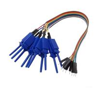 20-Pin Logic Analyzer Hook Set 20cm Long for - Male Header with Retractable Clip for Secure Connection, for Ideal for Circuit and Chip Testing on Hobby Compnt(Blue)