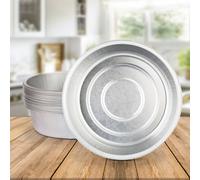 20 Pk Coppice Deep Round Aluminium Foil Pie Dish For Baking, Serving & Food Storage 18 X 5.5Cm Freezer, Microwave & Oven Safe