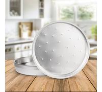 20 Pk Coppice Shallow Perforated Aluminium Foil Pie Dish For Baking, Serving & Food Storage 18X2Cm Freezer, Microwave & Oven Safe