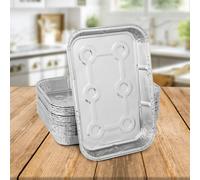 20 Pk Coppice Small Aluminium Foil Tray For Baking, Bbq, Roasting & Food Storage 19 X 13 X 2.5Cm. Freezer, Microwave & Oven Safe