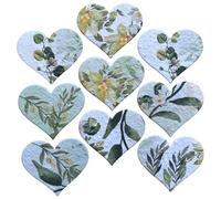20 Plantable Seed Hearts, Green Botanical Paper Shapes, Wildflower Paper, Eco Friendly DIY Wedding Favours, Card Making, Craft Embellishments, Funeral Memorial Gifts, Scrapbooking Card.