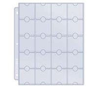 Ultra Pro 20-Pocket Platinum Page for Coins and Tokens 10 ct