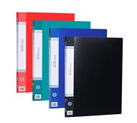20 Pockets A4 Presentation Folders (Pack of 4), TRANBO Portfolio Project Book with Plastic Sleeves, Poly Display Folder for Certificate, Art Document Holder, Paperwork Organiser Notebook - Mix Color