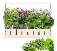 20 Pods Hydroponics Growing System 33W Smart Herb Garden Kit with 8L Water Tank and LED Grow Light Lighting Time Setting Smart Garden Hydroponic Kit for Home Kitchen Gardening