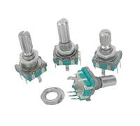 20 Position 360 Degree Encoder EC11 Push Button 5Pin Handle 15/20MM A Built In Switch 5Pcs(15mm Half handle)
