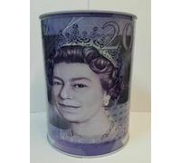 £20 Pound Money Tin Can Box With Printed Piggy Bank Note For Saving Cash. (Large)…