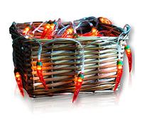 20 Premium Red Chilli String Lights 3 metres Battery Operated LED Fairy Lights