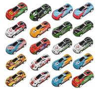 20 Pull Back Cars for Kids, Toy Cars Set with Mini Racers, Fun Party Bag Fillers, Micro Machines Featuring Diecast Metal Shells, Kids' Play Vehicles, Birthday Party Gifts, Boys Toys Age 3 4 5 6 7