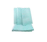 20 Qty 6" x 9" Decorative Flat Paper Gift Bags - Teal Blue Chevron Pattern on White Kraft Bags - for Sales/Treats/Parties Cookies/Gifts - N'icePackaging