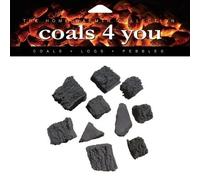 20 RANDOM SHAPED GAS FIRE CERAMIC COALS IN BRANDED COALS 4 YOU PACKAGING