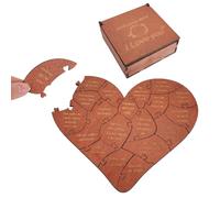 20 Reasons Why I Love You Gift Box, Romantic Heart Wooden Puzzle for Him, Her - Valentines, Anniversary Wedding Gifts for Boyfriend, Girlfriend, Husband, Wife