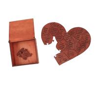 20 Reasons Why I Love You Wooden Heart Puzzle, Premium Birch Wood Romantic Couple Gift, Heart Shaped with Storage Box, 10 Piece