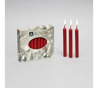 20 Red Christingle Candles 4.5" 100% Natural Baumkerzen Dark Red Christingle Chime Pyramid Christmas Tree- Smokeless, Dripless, Golden Flame - Household, Dinner Stick, Kosher, Unscented, Christmas,