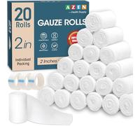 20 Rolls Gauze Bandages 2 Inches x 4 Yards, High Quality Medical Care and First Aid Dressing, Veterinary Bandage