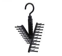 20 Rows Tie Rack Belt Scarf Neckties Hanger Adjustable 360 Degree Rotating Holder Multifunctional Closet Organizer