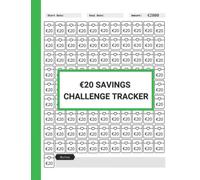 €20 Savings Challenge Tracker: 100 Days to Save €2000 Envelope Money Saving Challenge Notebook - 20 Euro Daily Savings Chart